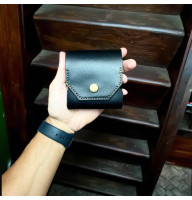 Компактный кожаный кошелек Drift Compact черный из натуральной кожи