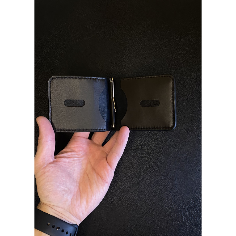 Зажим для денег из натуральной кожи крокодила шоколадный