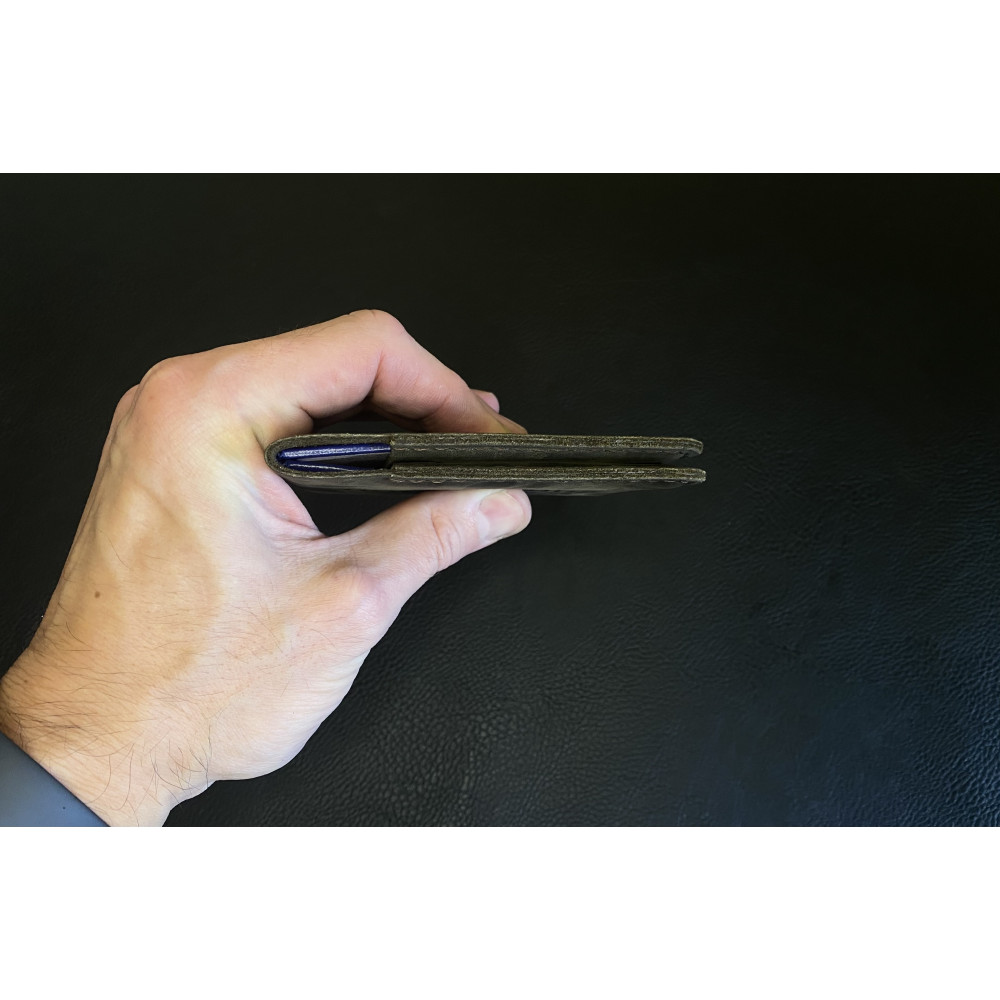 Кожаная обложка на удостоверение УБД Crazy Horse орех