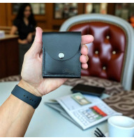 Мини кожаный кошелек Flux Kaiser черный