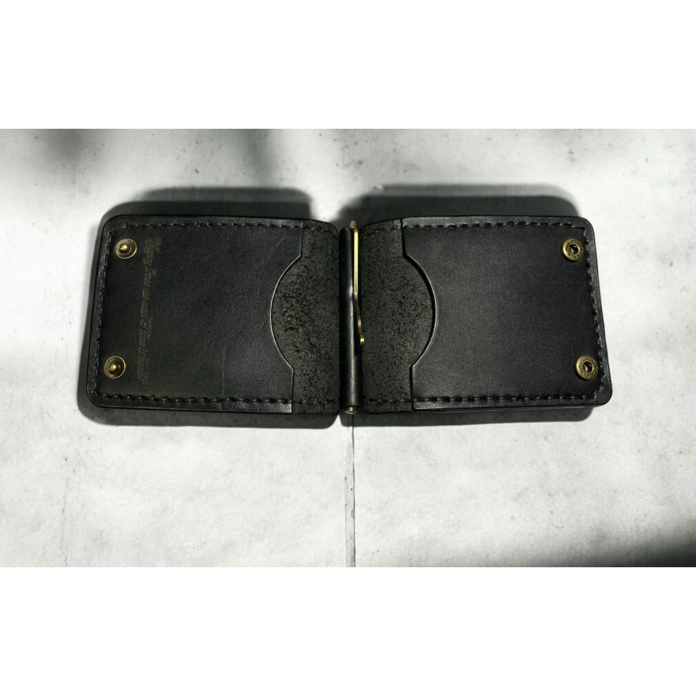 Зажим для купюр мужской кожаный Лев