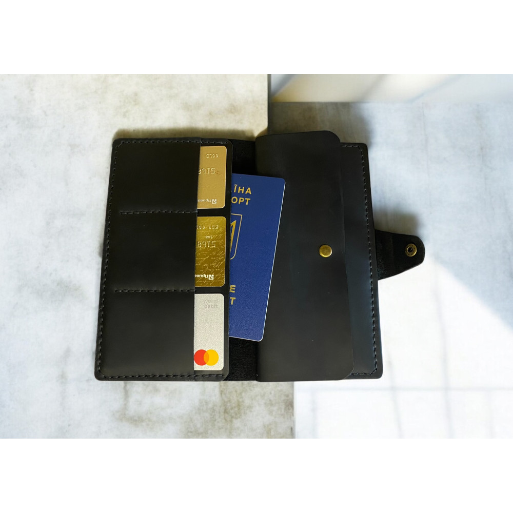 Кожаное портмоне Legacy Crazy Horse черное