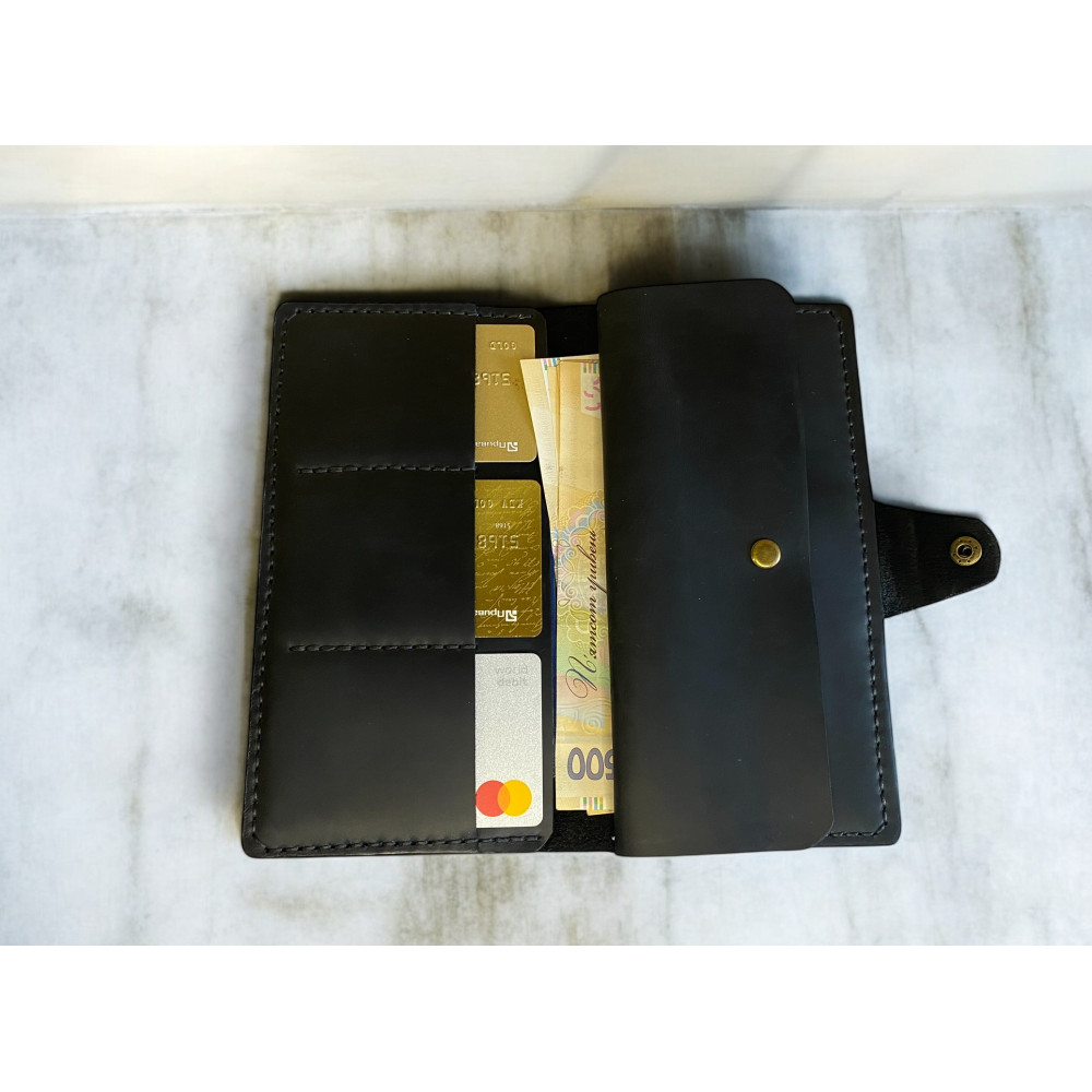 Кожаное портмоне Legacy Crazy Horse черное