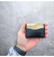 Картхолдер Geneva Mini черный из натуральной кожи на 4 карты