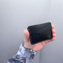 Картхолдер Geneva Mini черный из натуральной кожи на 4 карты